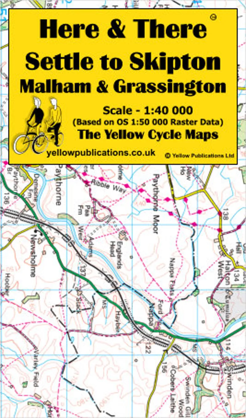 Here and There - Settle to Skipton Cycling Map